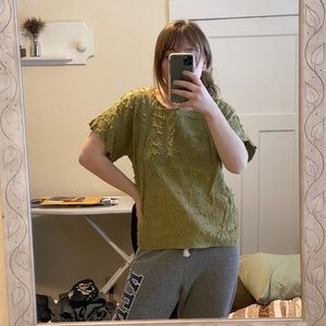 patchwork green tshirt